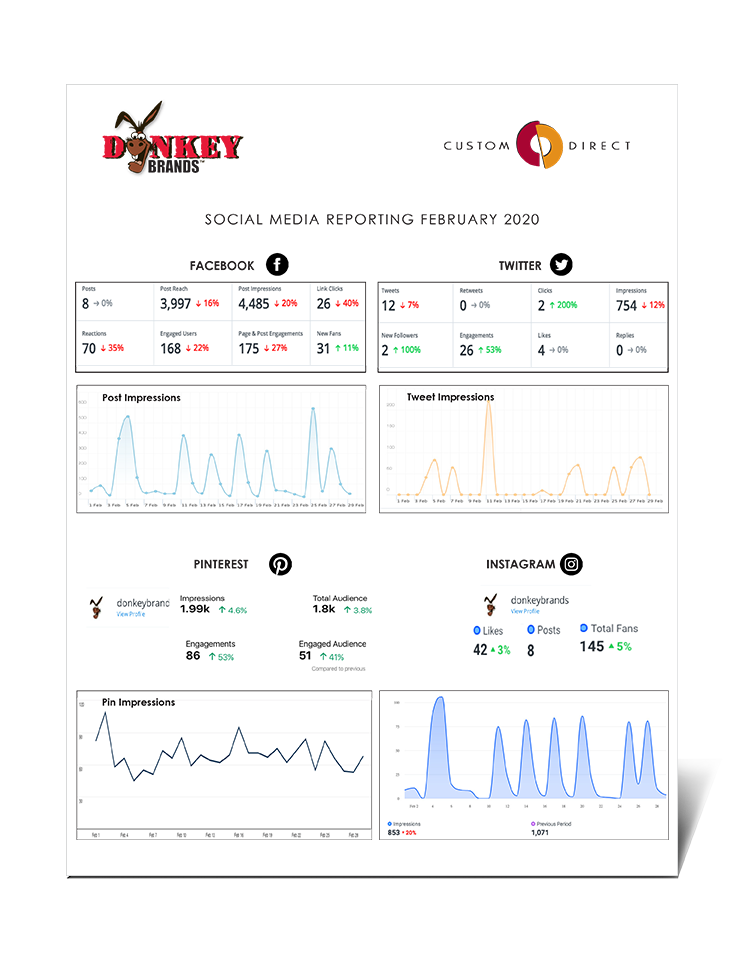 Donkey Brands social media overview report