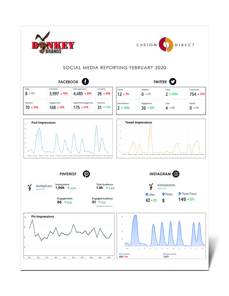 Donkey Brands social media overview report