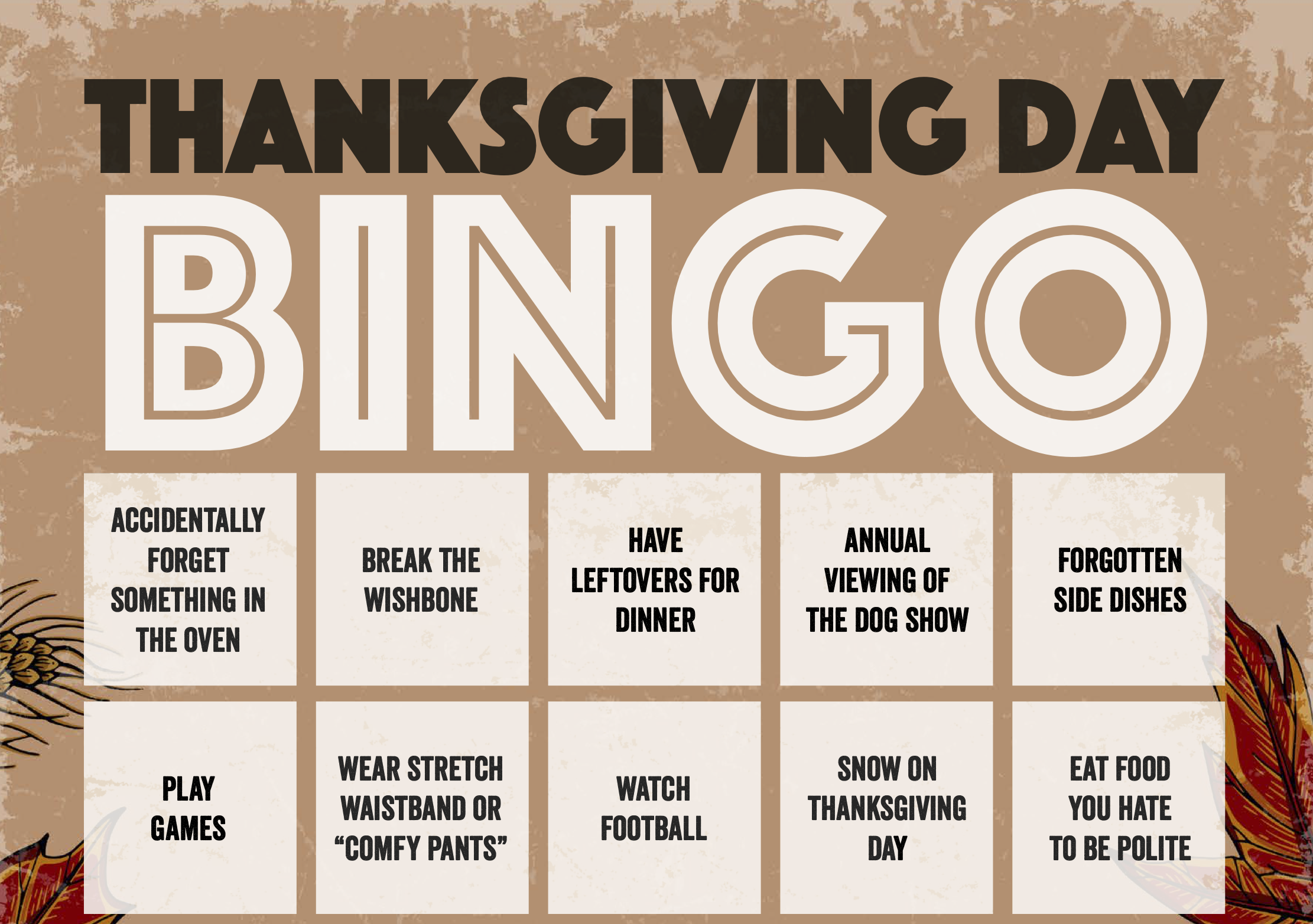 CDI-Thanksgiving Bingo