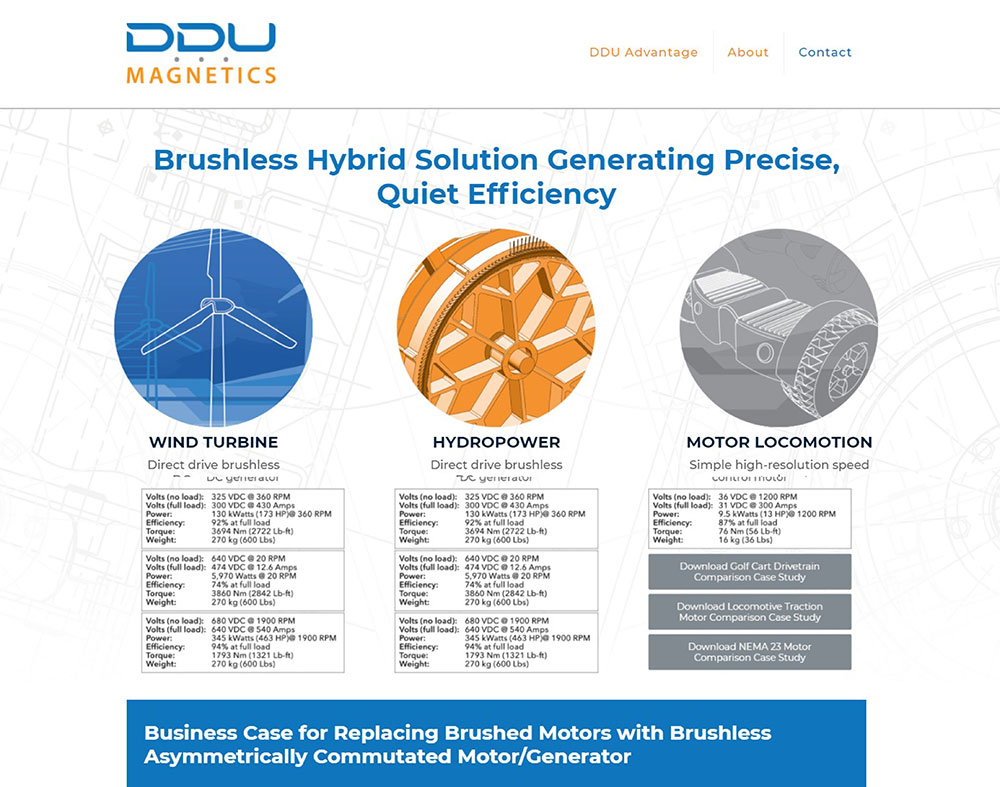 DDU Magnetics Inc Website Home Page