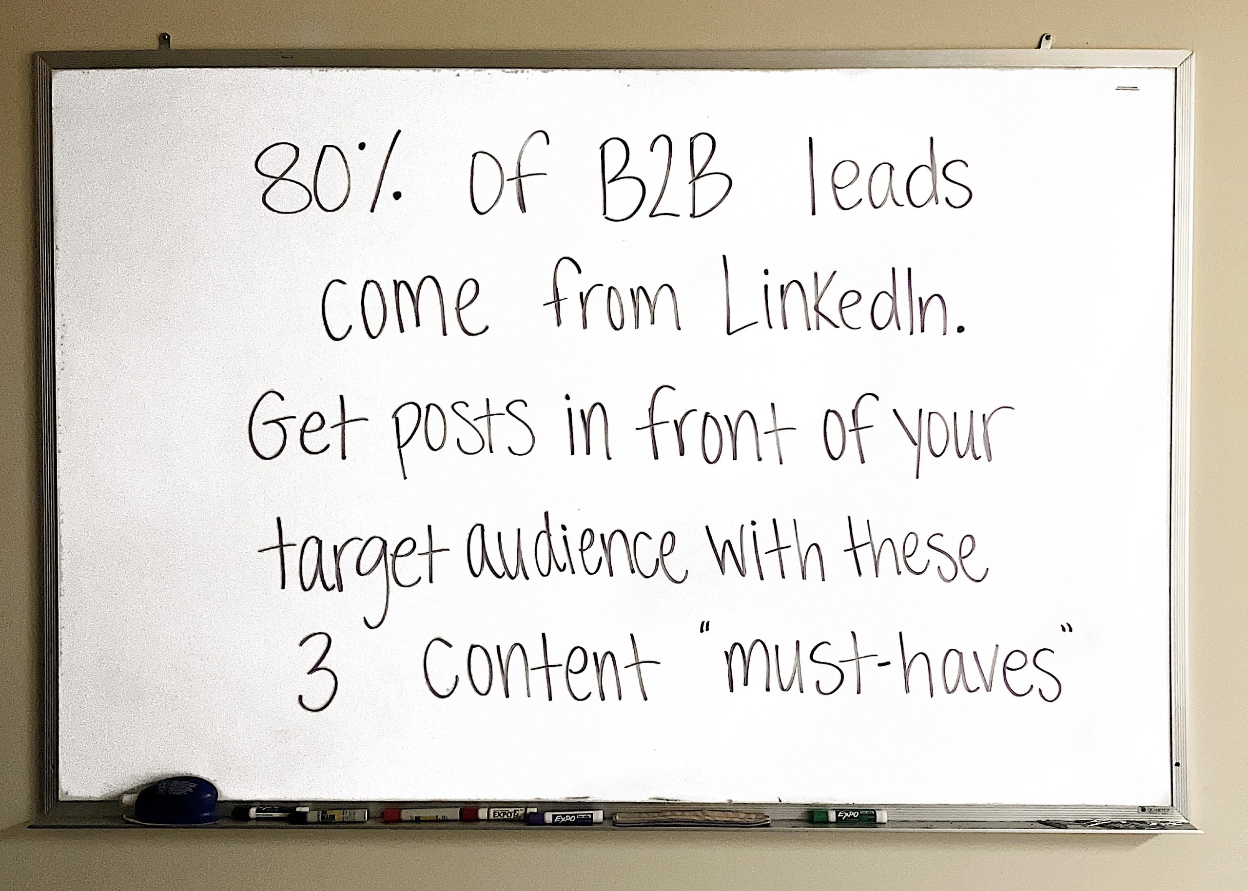 Whiteboard handwriting LinkedIn Leads B2B